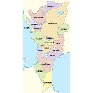 Ncr Map With Symbols Ncr Manila Map National Capital Region Map 16X11 Inches | Shopee Philippines