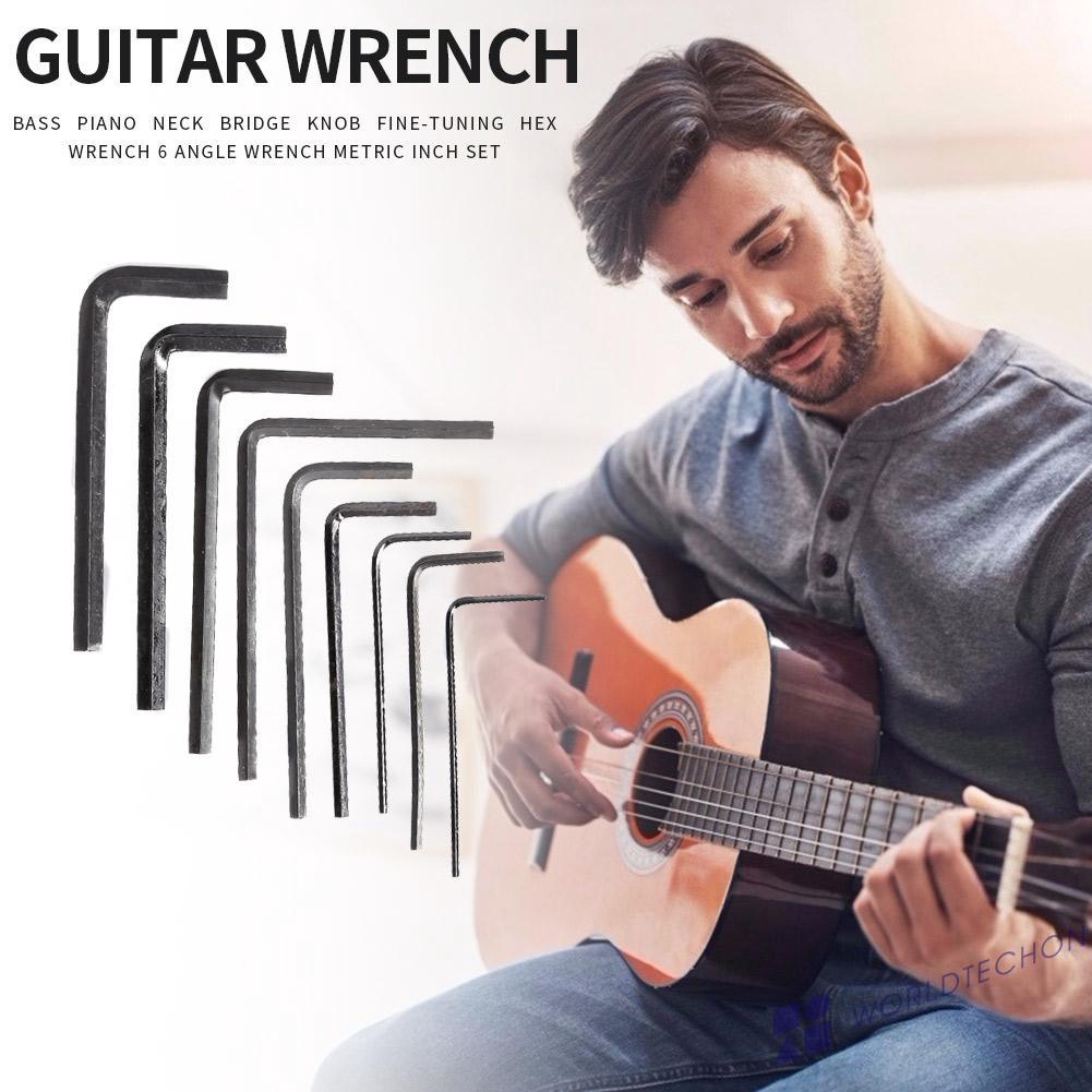 Electic Bass Guitar Allen Wrench Set Neck Bridge Knob Hex