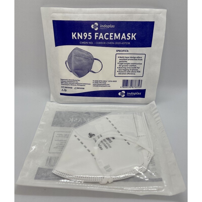 Indoplas KN95 Disposable Facemask 1 piece Medical Grade FDA APPROVED