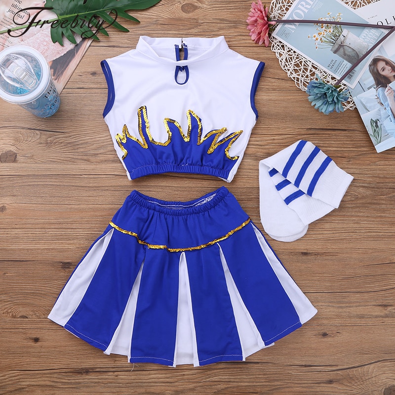 Children Kids Girls Cheerleader Costume School Girls Cheer Costume Outfit  for Carnival Party | Shopee Philippines