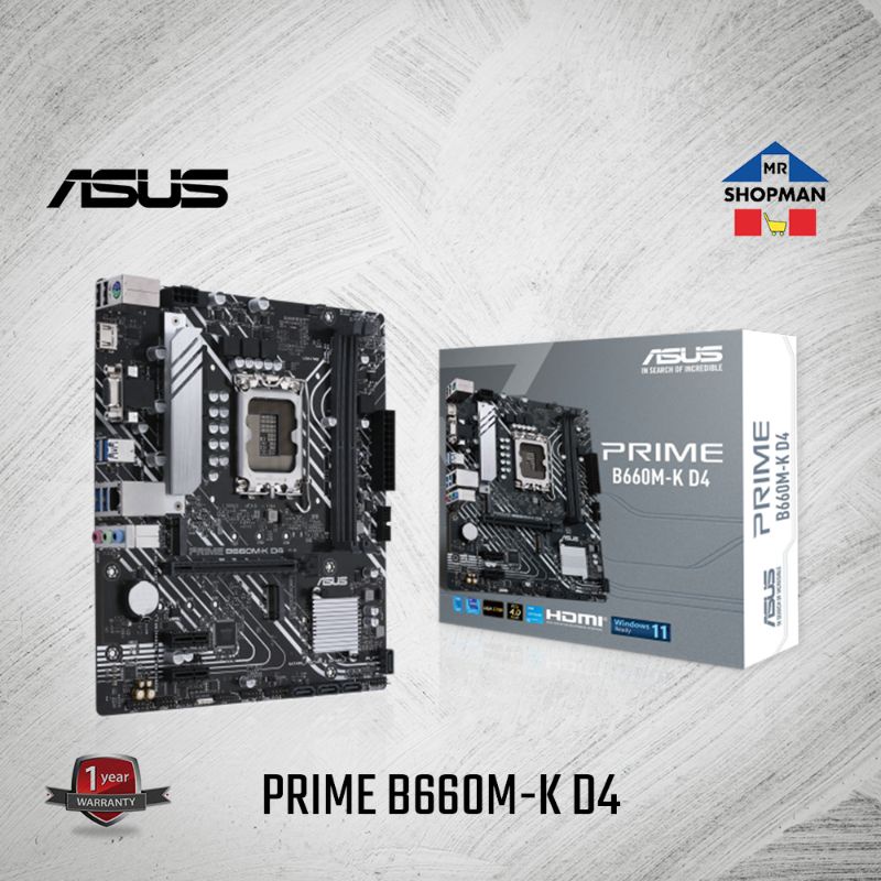 Asus B660M K DDR4 Intel 12th Gen Motherboard Shopee Philippines