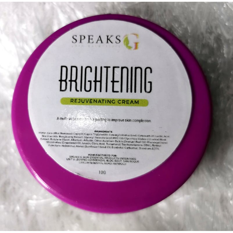 SPEAKS G BRIGHTENING CREAM (100 ORIGINAL) Shopee Philippines