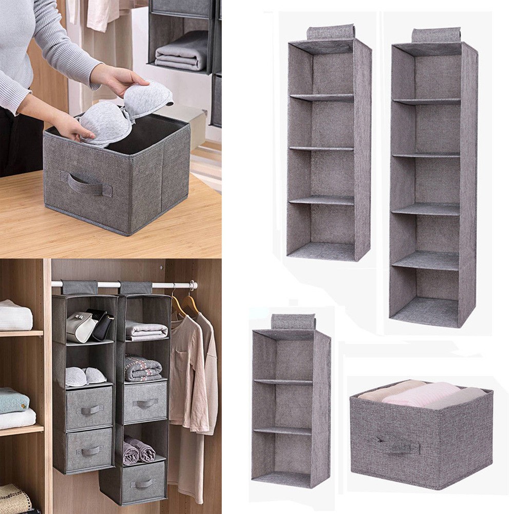 Hanging Clothes Shelf Cabinet Wardrobe Closet Hanger Shopee