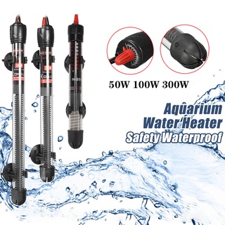 Aquarium Heater 25/100/300W Adjustable Submersible Fish Tank Heater Thermostat with Suction Cups