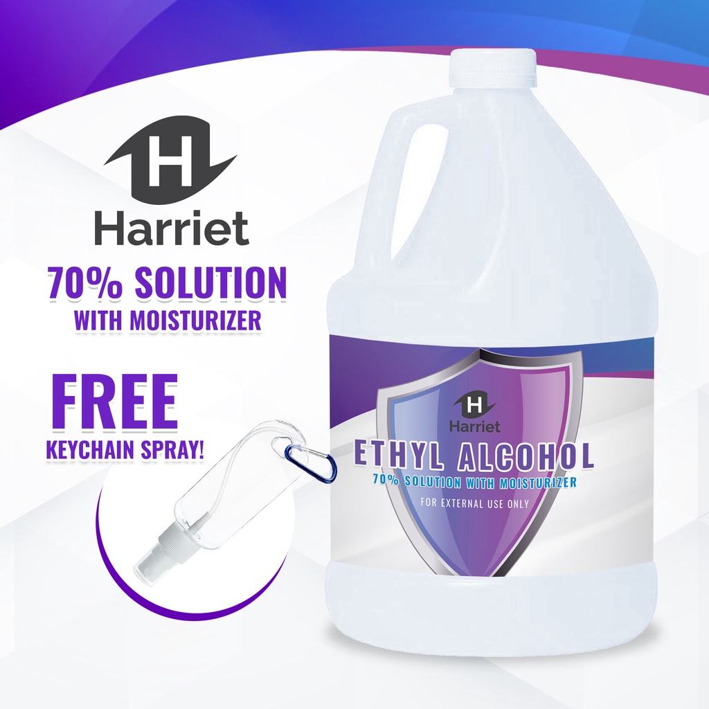 HARRIET 70 ETHYL ALCOHOL DISINFECTANT ANTISEPTIC 1 GALLON Shopee Philippines