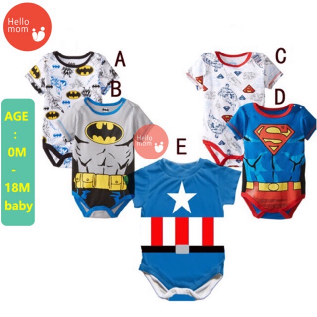 superhero onesies baby