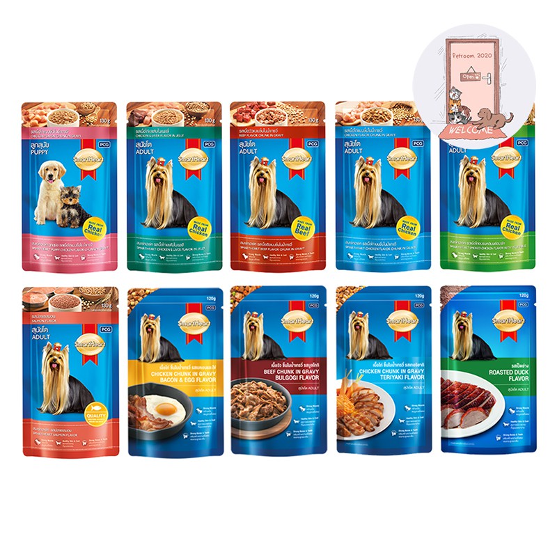 SmartHeart Pouch Smart Heart Dog Wet Food 130 G. | Shopee Philippines