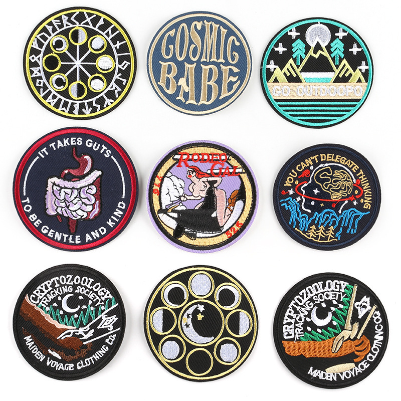 Embroidered cloth badge affixed stickers of high-end clothing ...