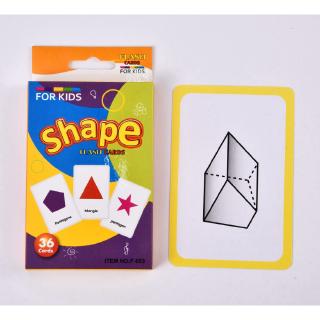 36 Pieces Baby Kids Flash Cards Educational Learning Cognition Flashcards 