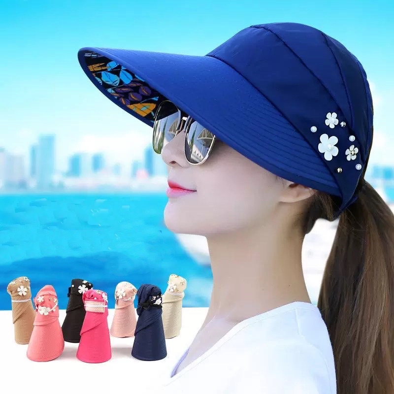 RAINBOWCO Women's Casual Folding Sun Visor Hats AntiUV UV Protector
