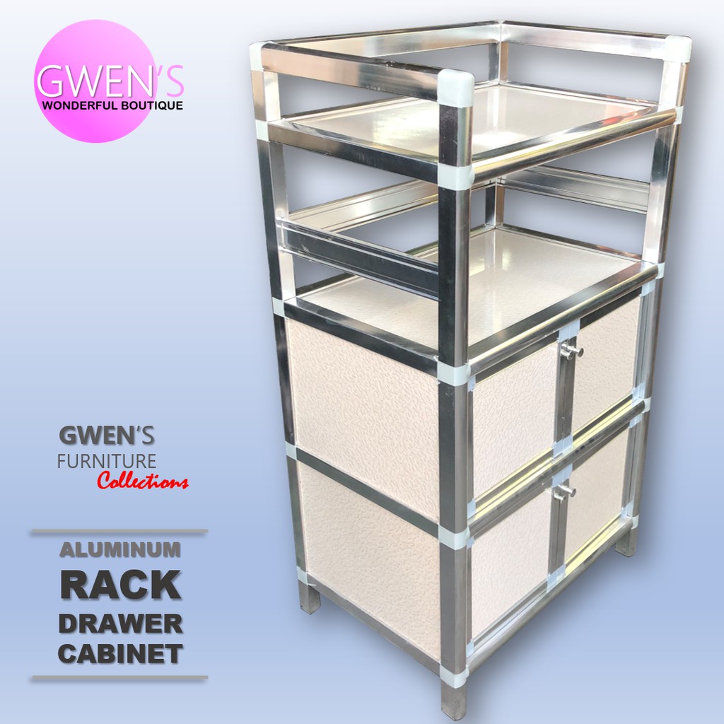 Gwen S Furniture Space Saver Aluminum Rack Organizer Drawer