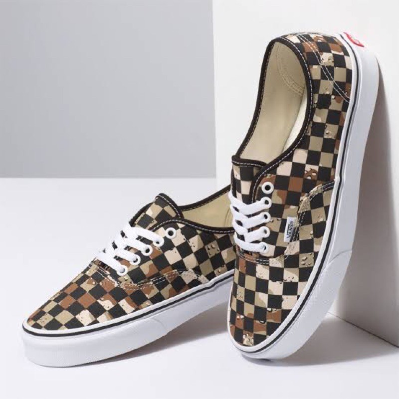 camo checkered vans