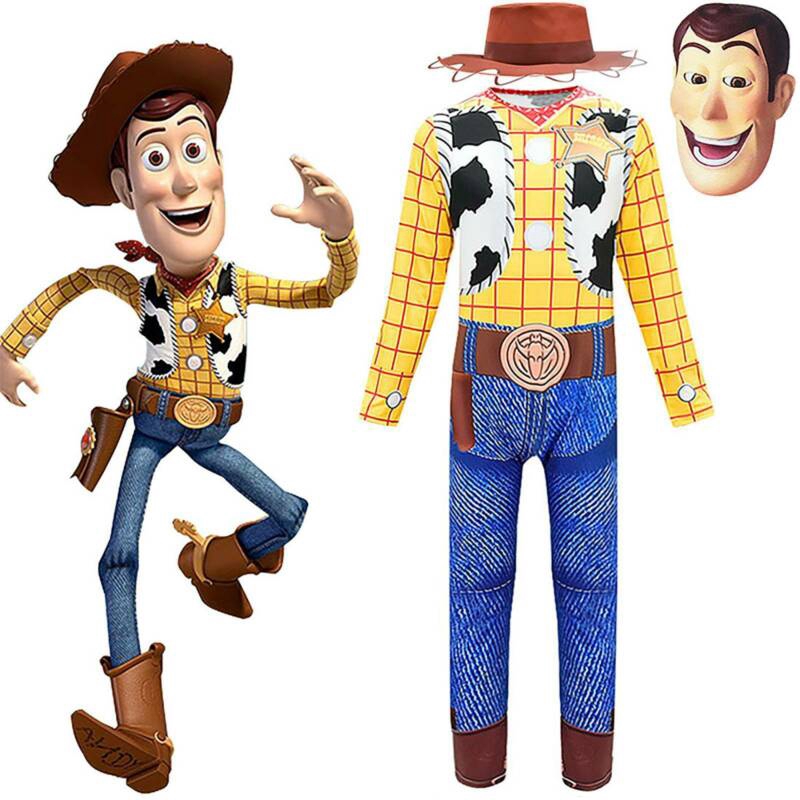 Woody Toy Story Costume For Kids Cowboy Jumpsuit Hat Mask Kid Set Cosplay Party Shopee Philippines