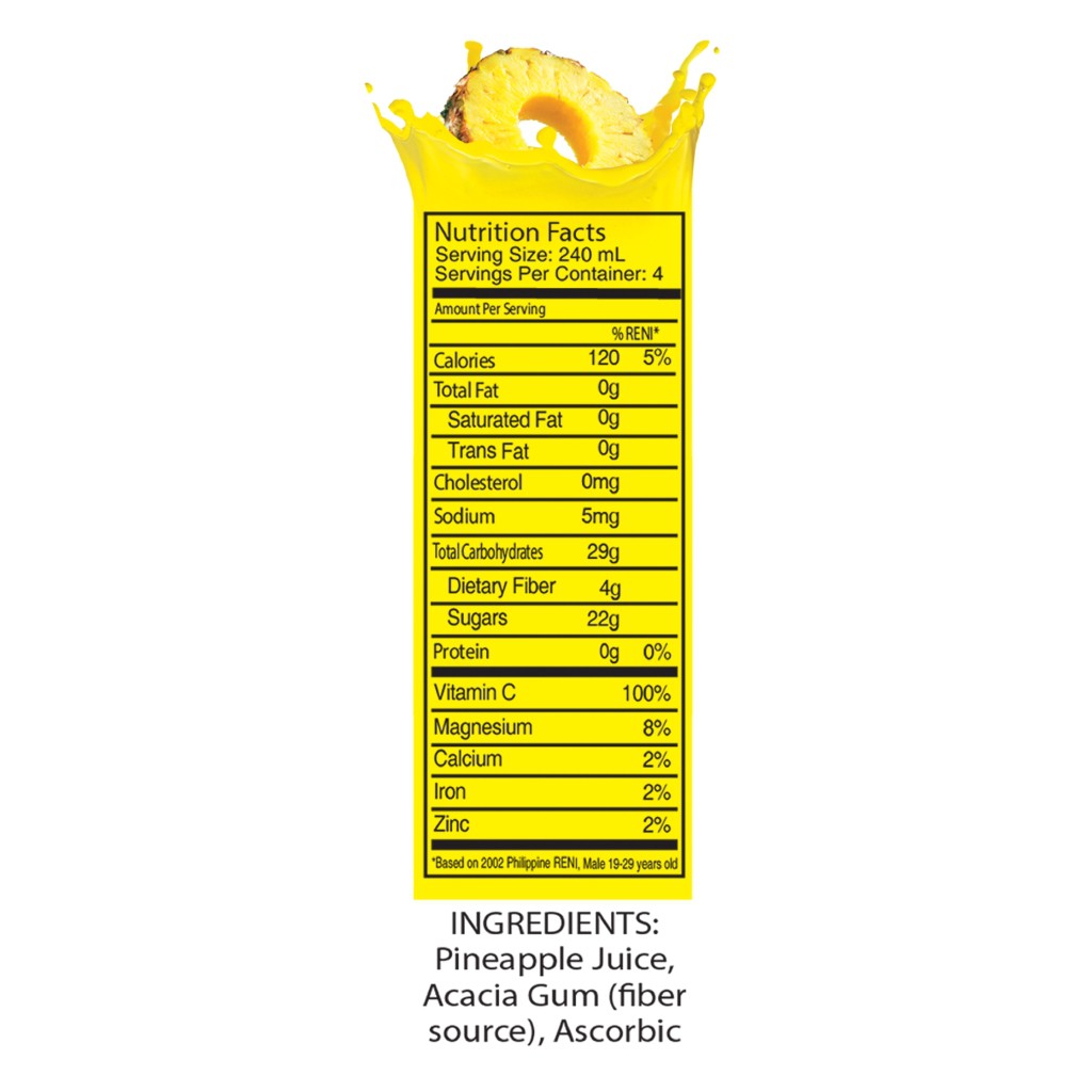 Featured image of post Simple Way to Del Monte Pineapple Juice Fiber Enriched Nutrition Facts