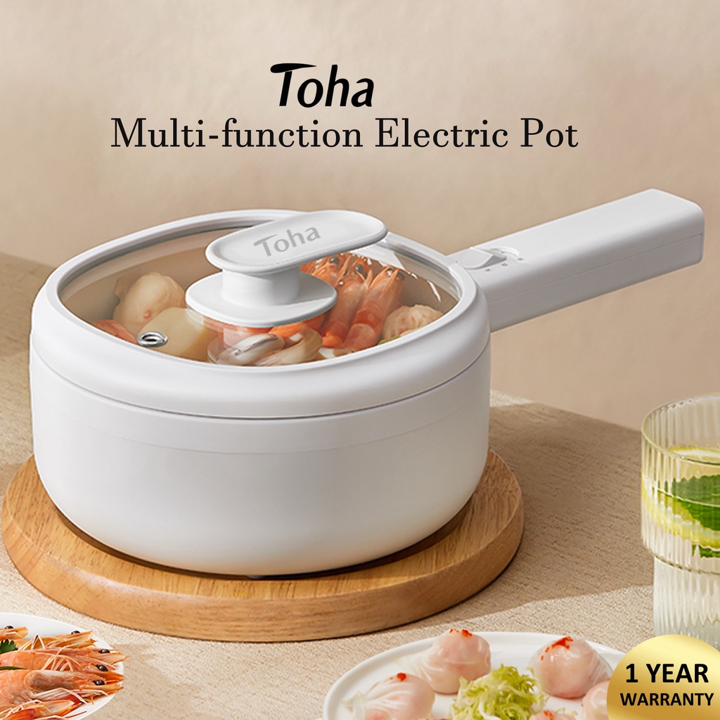 Electric Cooker Hot Pot Toha Multi-purpose Electric Pot Home Non-stick Round Skillet 1.5L kitchen #1