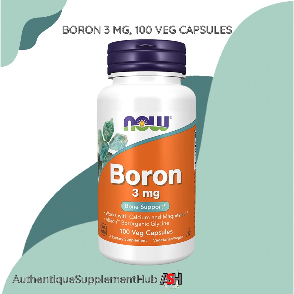 Now Supplements, Boron 3 Mg (Bororganic Glycine), Structural