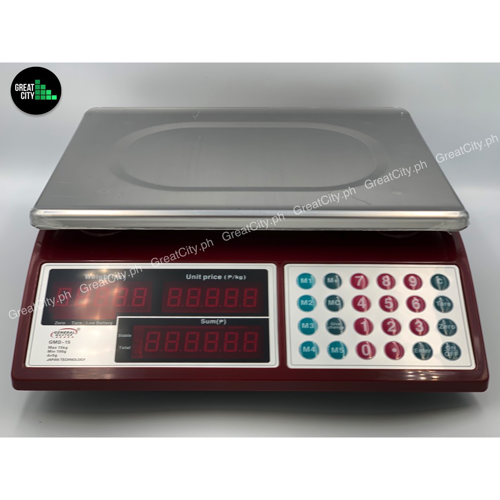 General Master Digital Weighing Scale 15 Kg. Shopee Philippines