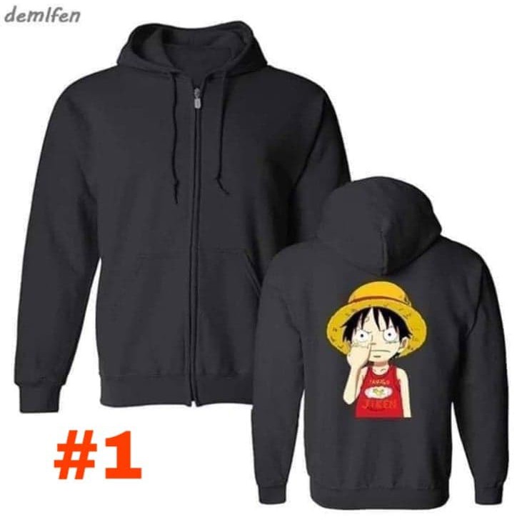 One Piece Hoodie Jacket With Zipper Shopee Philippines