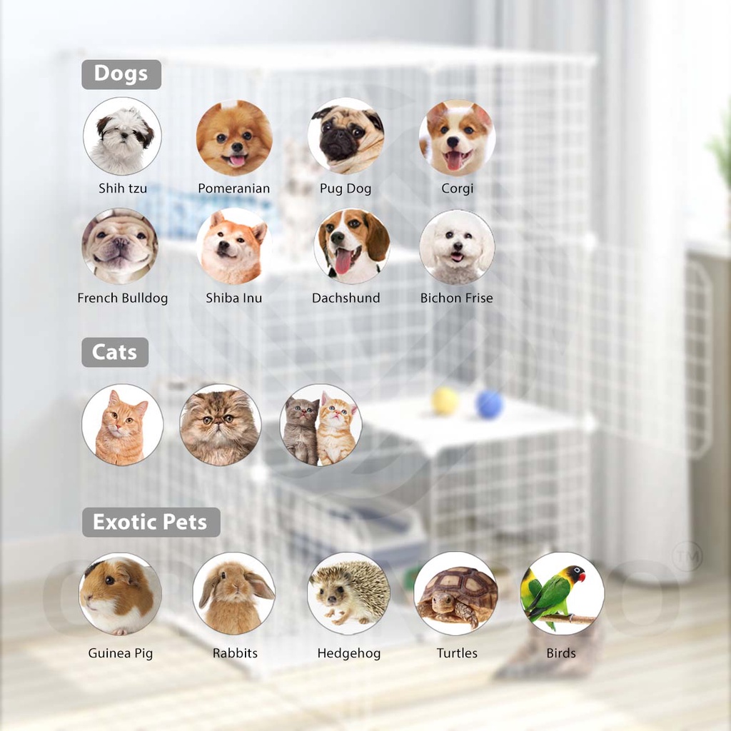 Organono DIY Big Metal Net Pet Dog Cage Adjustable Cages Home For Pet Dog Fence Playpen - 35cm Panel #8