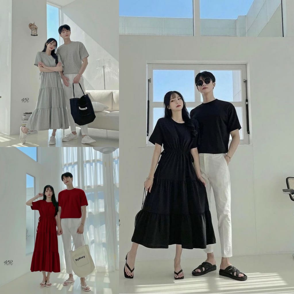 Couple Evin Couple Dress Plain | Korean Style Couple Settings | Couple Wear  Casual Clothes | Couple Tops | Couple T-Shirt Set | Shopee Philippines