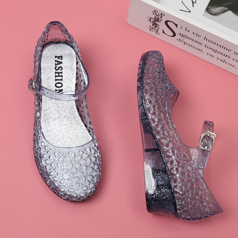 crystal jelly sandals