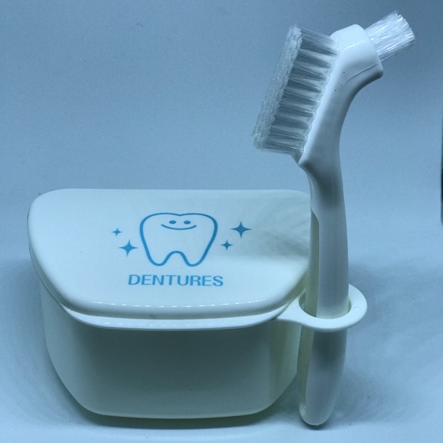 Pre order Denture storage with brush Denture case Denture cleaning Case