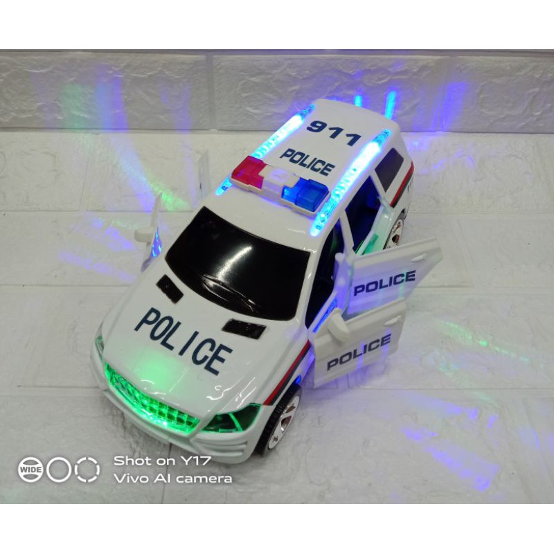 police car toy with flashing lights