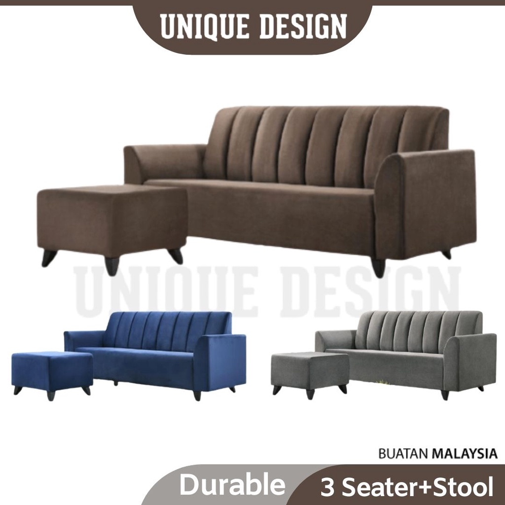 reeay stock 10 day delivery UNIQUE DESIGN 3 Seater + Stool Premium