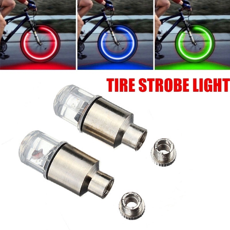 Led Flash Motorcycle Cycling Bicycle Bike Wheel Tire Tyre Valve Cap