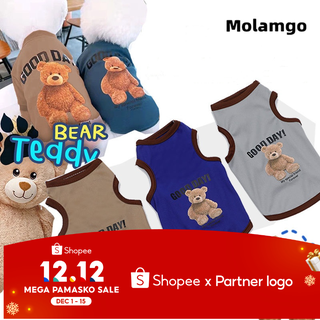 MOLAMGO Teddy Bear Sweet Dog Clothes for Puppy Shirt Dog Dress for Shih Tzu XS-XXL