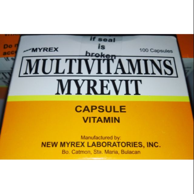 Multivitamins MYREVIT Capsule 100's Expiration Date Jan 2024 Shopee