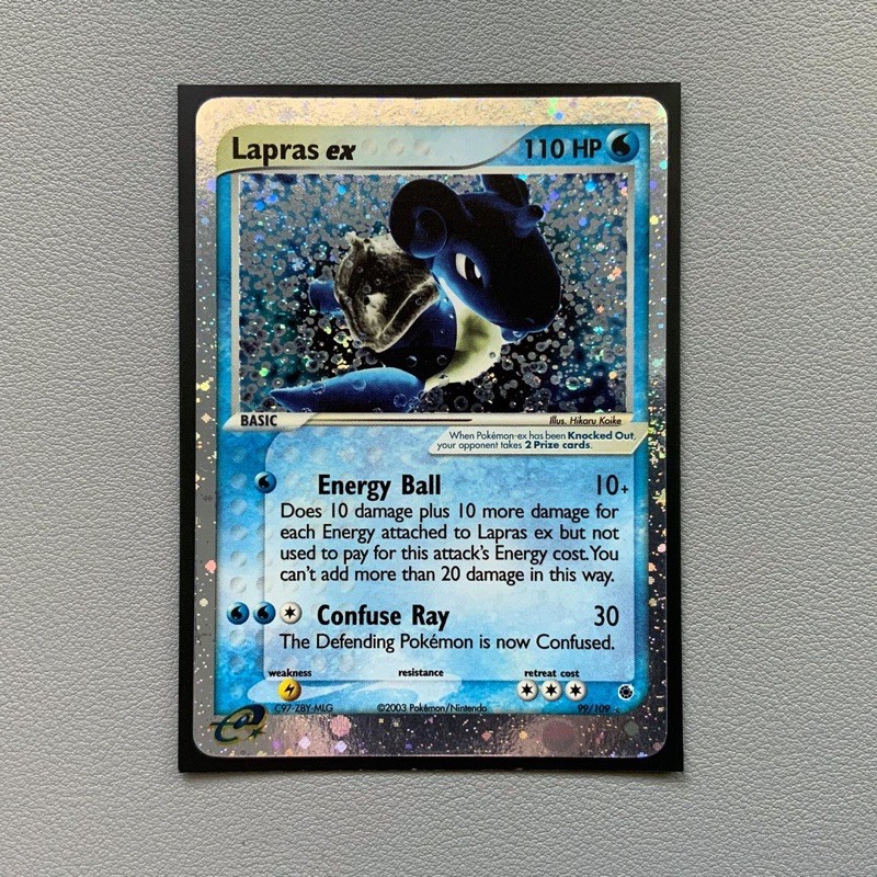 Vintage Pokemon TCG Lapras EX Ultra Rare 99/109 2003 EX Ruby & Sapphire ...