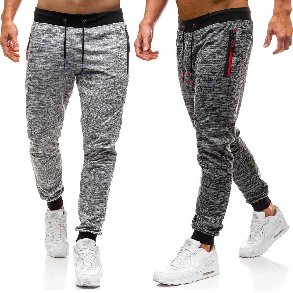men's zipper pocket joggers