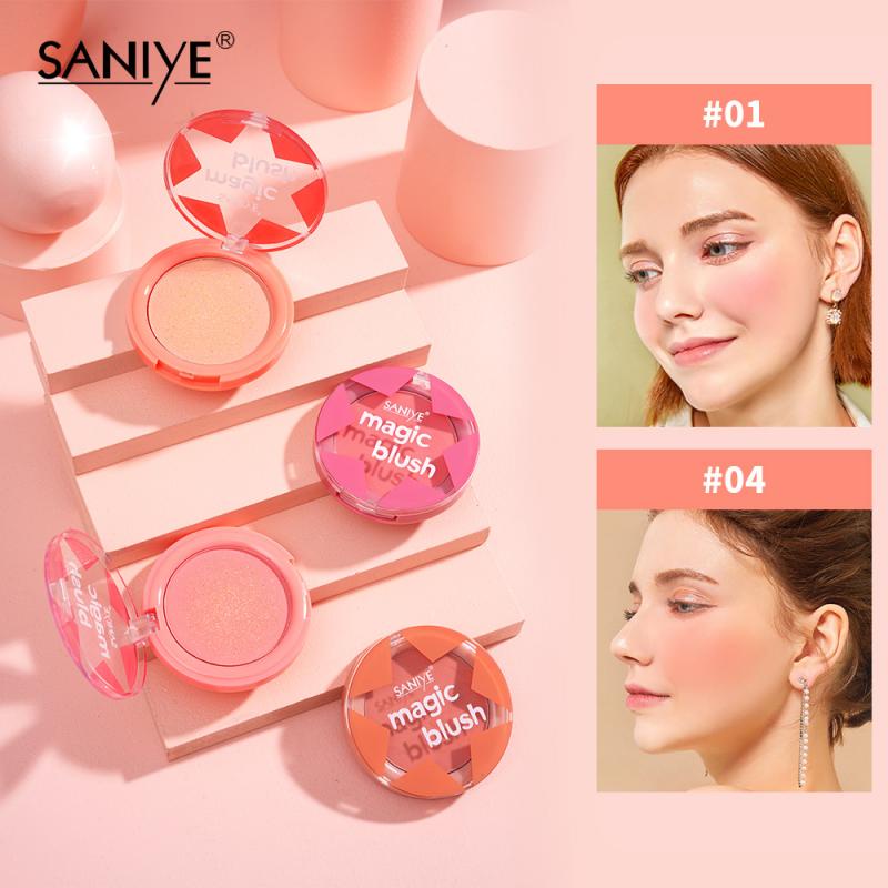 SANIYE Cute Blush Smooth And Easy To Color Powdery Delicate Blush