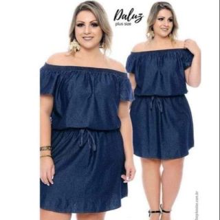 off the shoulder black denim dress