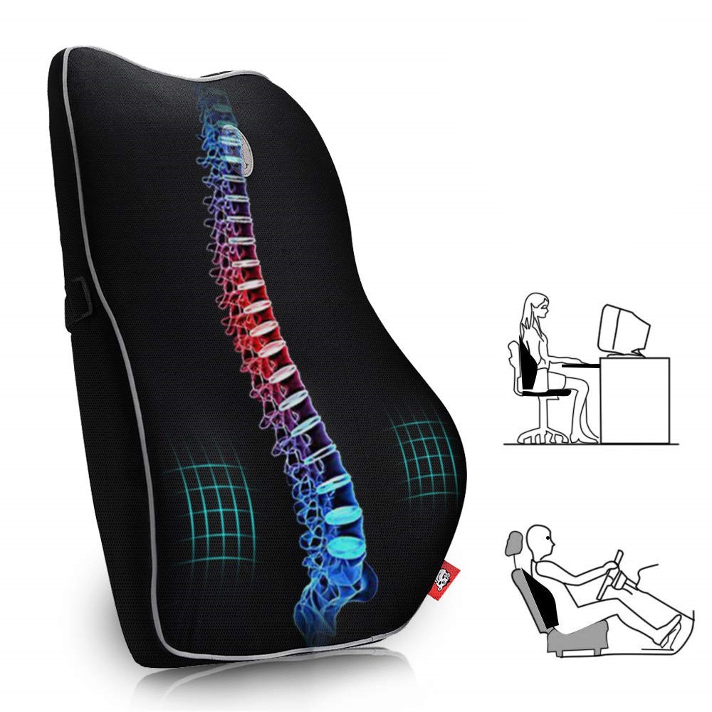 Memory Foam Lumbar Cushion Pillow Back Pain Relief Car Chair