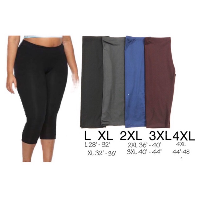 Plus Size Tokong Capri Leggings Makapal Shopee Philippines