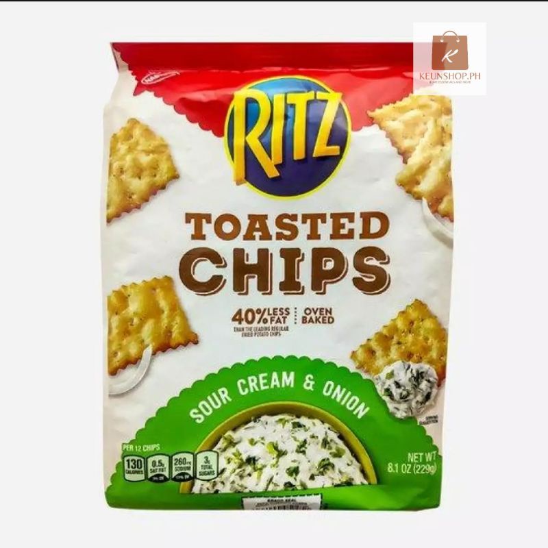 Nabisco Ritz Sour Cream & Onion Toasted Chips 229g Shopee Philippines