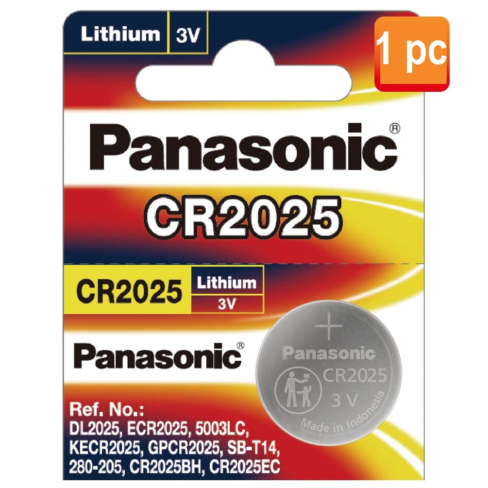 Panasonic CR2025 (1 pc) ECR2025 2025 Lithium Coin Cell Button Battery