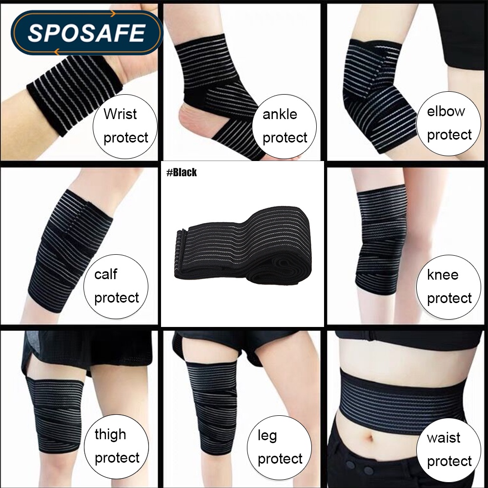 SPOSAFE 1 Pcs Elastic sports bandage Wrap proper for most body part