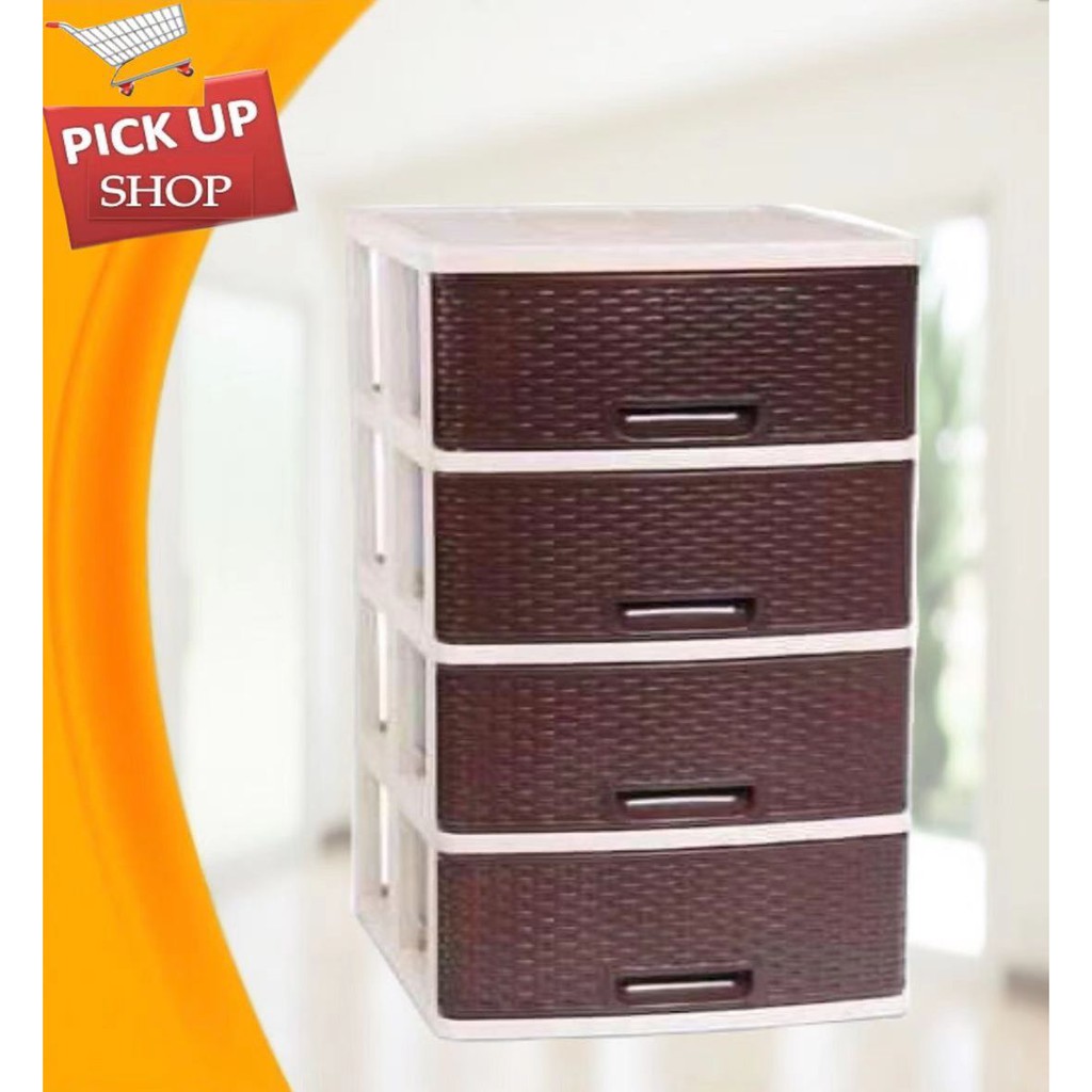 Rattan Design Drawer Durabox Clothes Storage Shopee Philippines