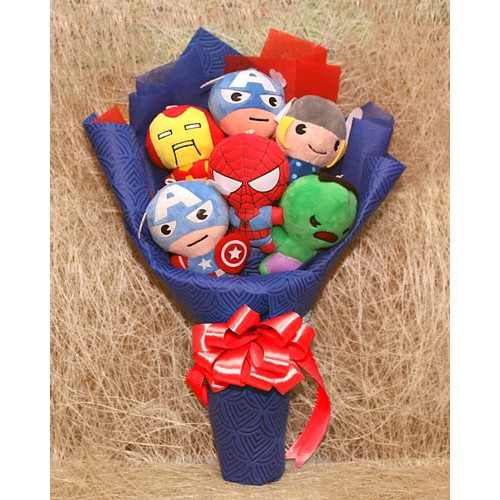 bouquet of stuffed toys