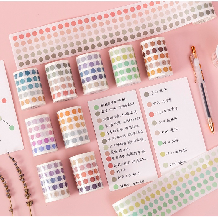 Roll Journal Sticker/roll dot Sticker/deco Sticker /Colorful roll deco DIY aesthetic Shopee