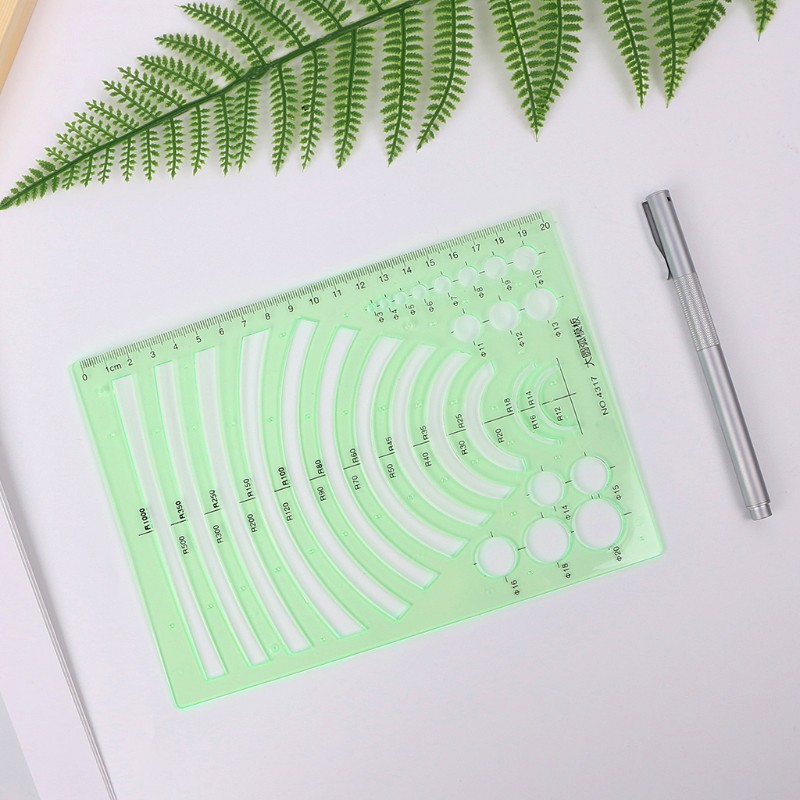 Students Math Drawing Learning Plastic Template Ruler Protractor Green  Plastic | Shopee Philippines