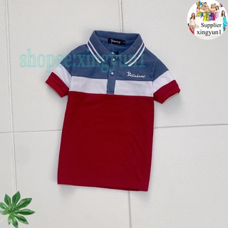 unisex kids polo shirt Tricolor fashion stretch cotton /for 1 year to 14 years/7 colors/DKK #8
