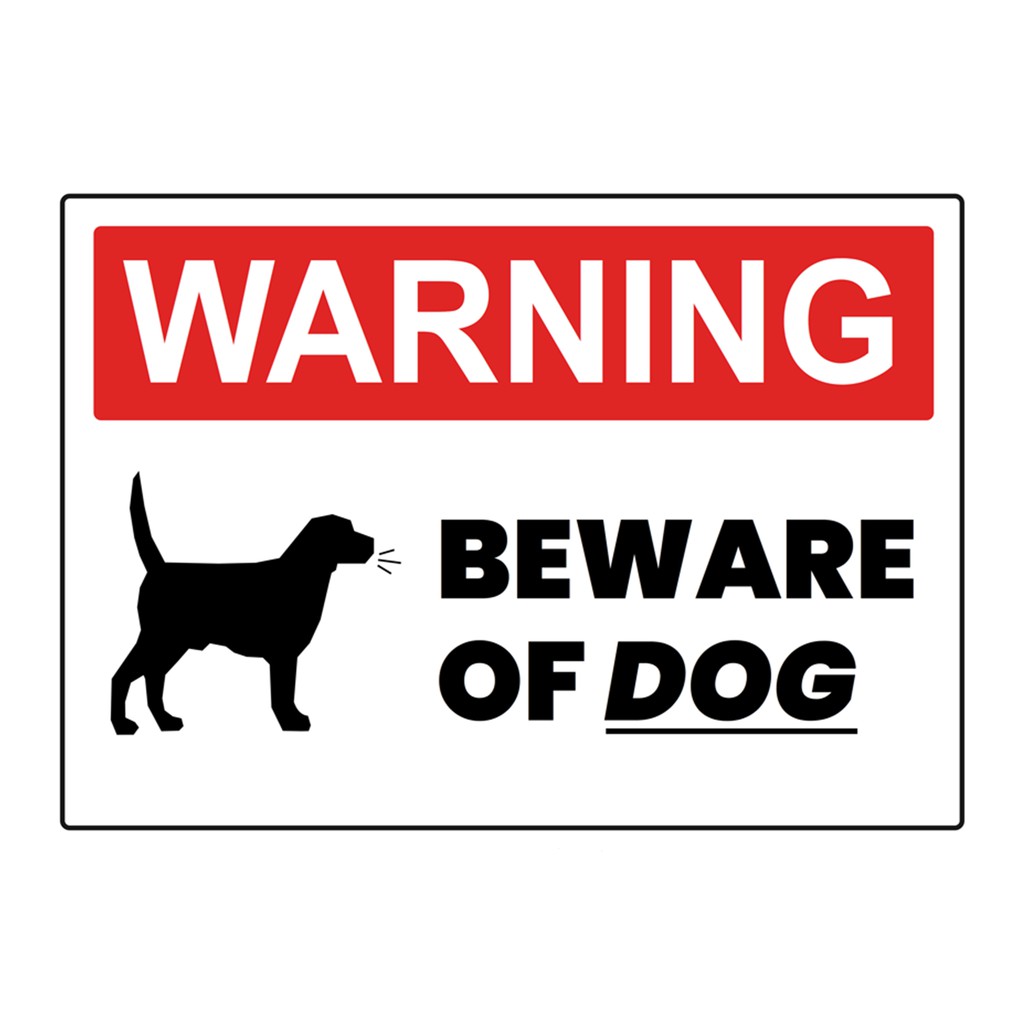 Laminated Signages | Beware Of Dogs| Signage | Sign Boards | Shopee ...