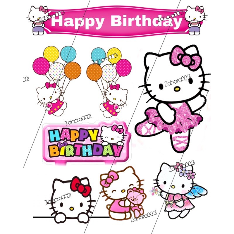 Hello Kitty Free Printable Cake Toppers Pastel De Hel