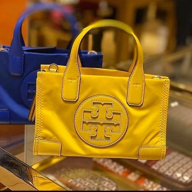 tory burch ella micro tote yellow