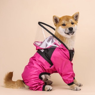 Transparent Pet Dog Raincoat  Waterproof  Outdoor  Hoodie Rain Coat for Small Medium Large Dogs
