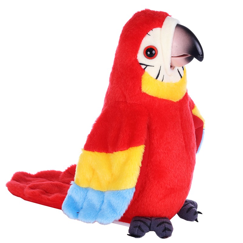 LMT _ Electric Talking Parrot Plush Toy Cute Talking Record Repeats